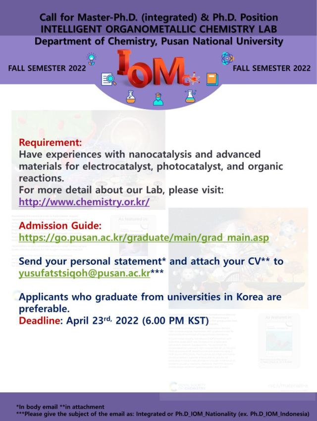 Dept. Chemistry Intelegent Organo metalic Lab